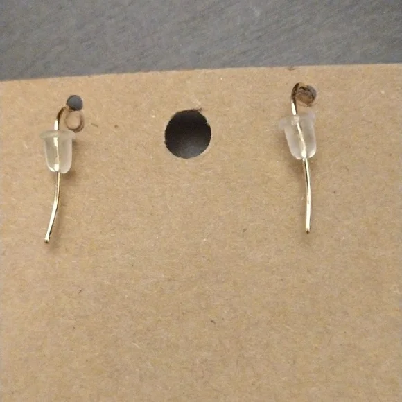 Tri Color Leather Earrings- Amanda Blue NWT - Picture 7 of 8